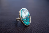 Bague avec turquoise en argent 925