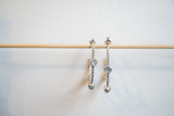 Boucles d'oreilles créoles en agates et argent 925