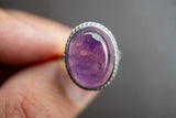 Bague avec améthyste naturelle