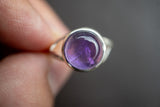 Bague avec améthyste naturelle