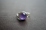 Bague avec améthyste naturelle