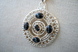Pendentif en argent 925 avec onyx noir