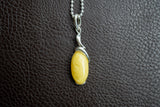 Pendentif en Argent 925 avec Ambre Jaune de la Mer Baltique