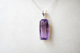 Pendentif en améthyste facettée en argent 925