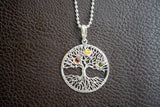 Pendentif Arbre de Vie en Ambre Multicolore
