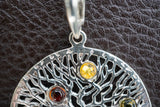 Pendentif Arbre de Vie en Ambre Multicolore