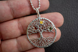 Pendentif Arbre de Vie en Ambre Multicolore