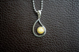 Pendentif en Argent 925 avec Ambre Jaune de la Mer Baltique