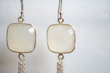 Boucles d'oreilles en agate et argent 925