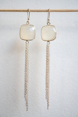 Boucles d'oreilles en agate et argent 925