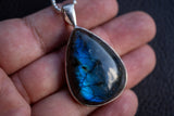 Pendentif en Labradorite en Forme de Goutte