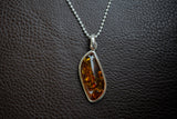 Pendentif en Argent 925 avec Ambre Cognac de la Mer Baltique