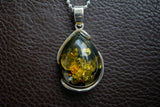 Pendentif en Argent 925 avec Ambre de la Mer Baltique