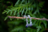 Boucles d'oreilles Coccinelle en Argent 925 et Améthyste (petit)