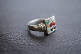 Bague Navaratna en Argent 925