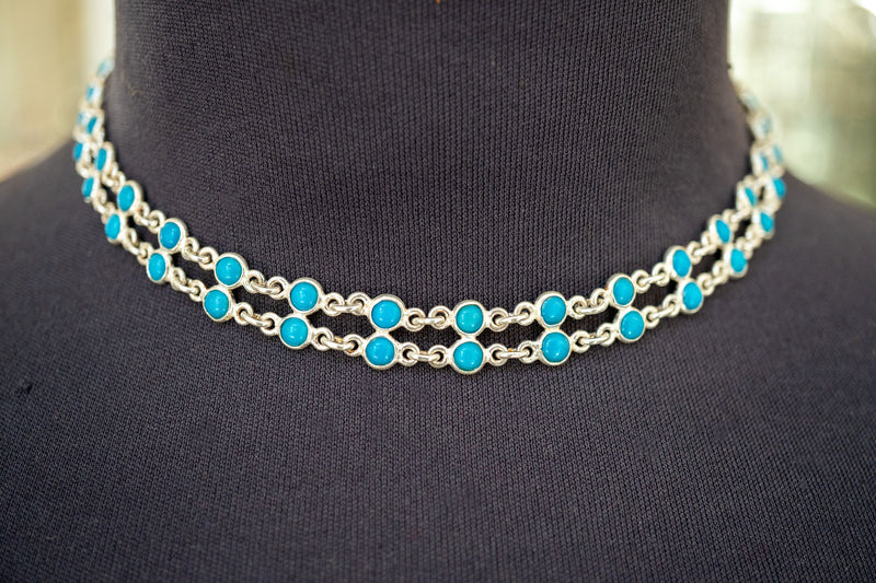 Collier ras-du-cou en turquoise
