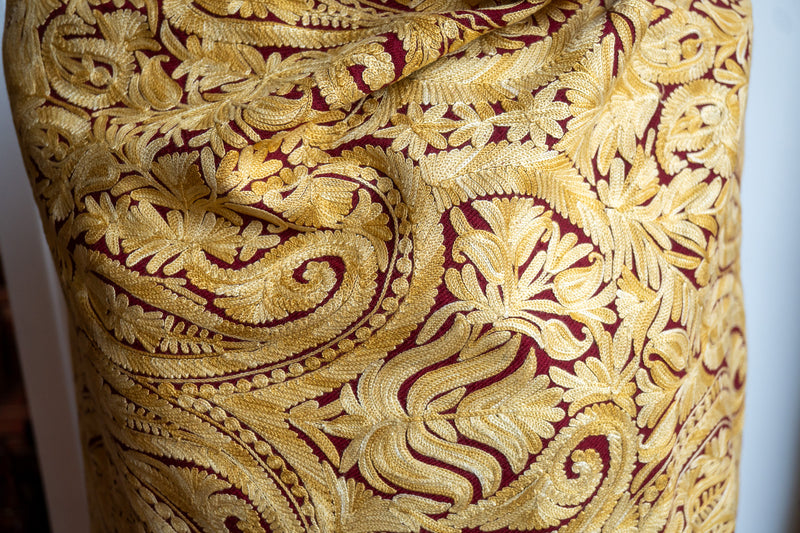 Embroidered Wool Shawl “Ari work” 