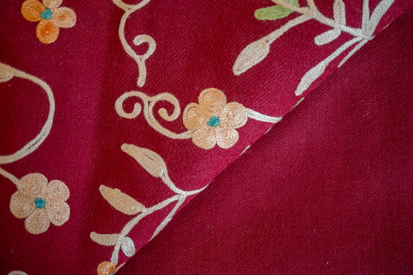 Embroidered Wool Shawl “Ari work” 