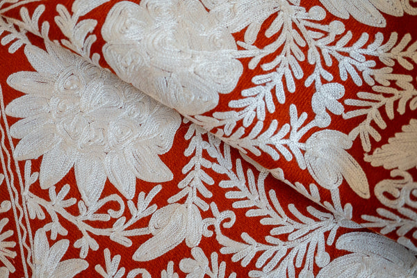 Embroidered Wool Shawl “Ari work” 