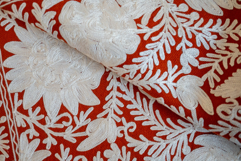 Embroidered Wool Shawl “Ari work” 