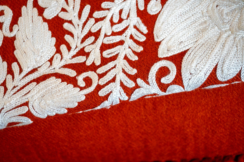 Embroidered Wool Shawl “Ari work” 