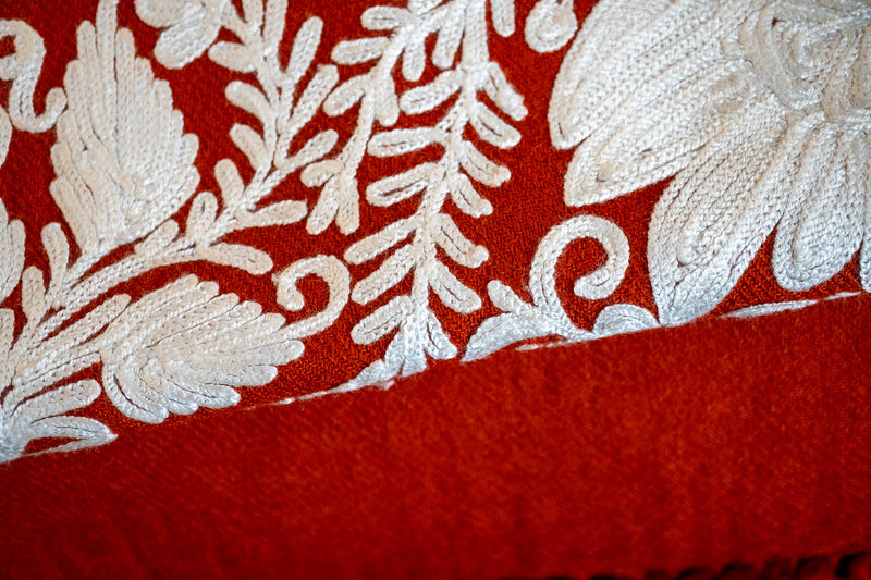Embroidered Wool Shawl “Ari work” 