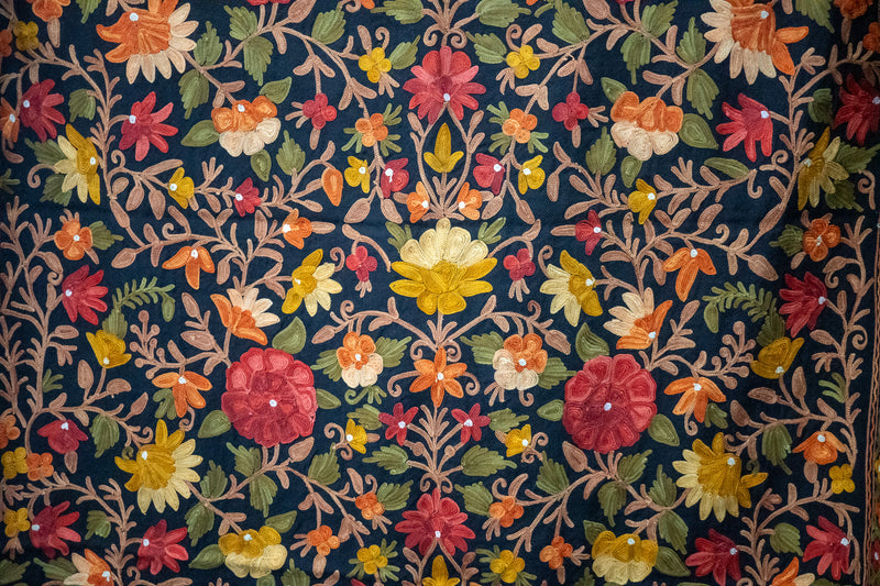 Embroidered Wool Shawl “Ari work” 