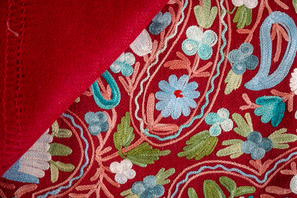 Embroidered Wool Shawl “Ari work” 