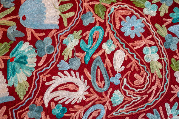 Embroidered Wool Shawl “Ari work” 