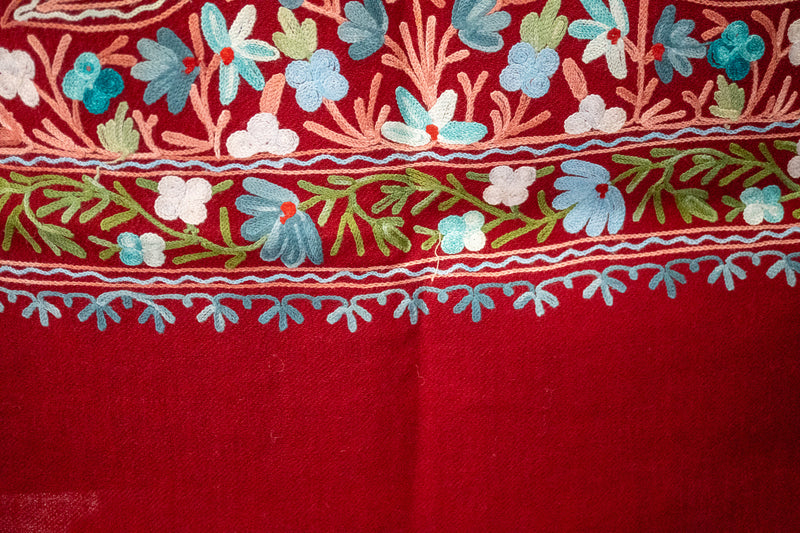 Embroidered Wool Shawl “Ari work” 