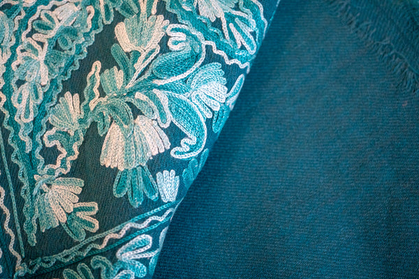 Embroidered Wool Shawl “Ari work” 