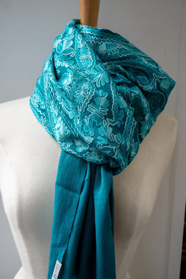 Embroidered Wool Shawl “Ari work” 