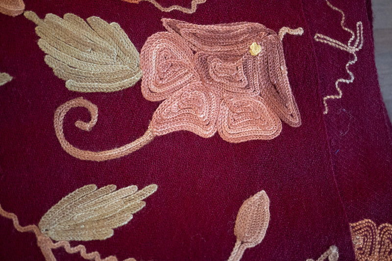 Embroidered Wool Shawl “Ari work” 