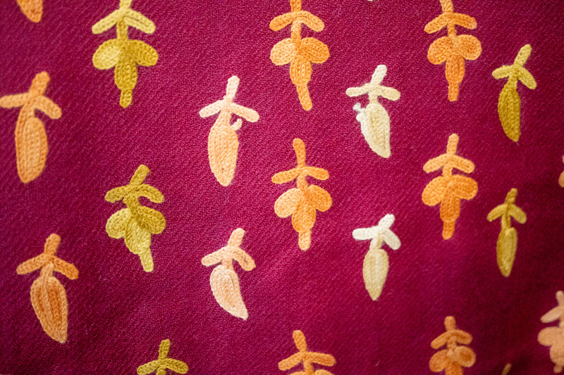 Châle en Laine Brodé « Ari work »