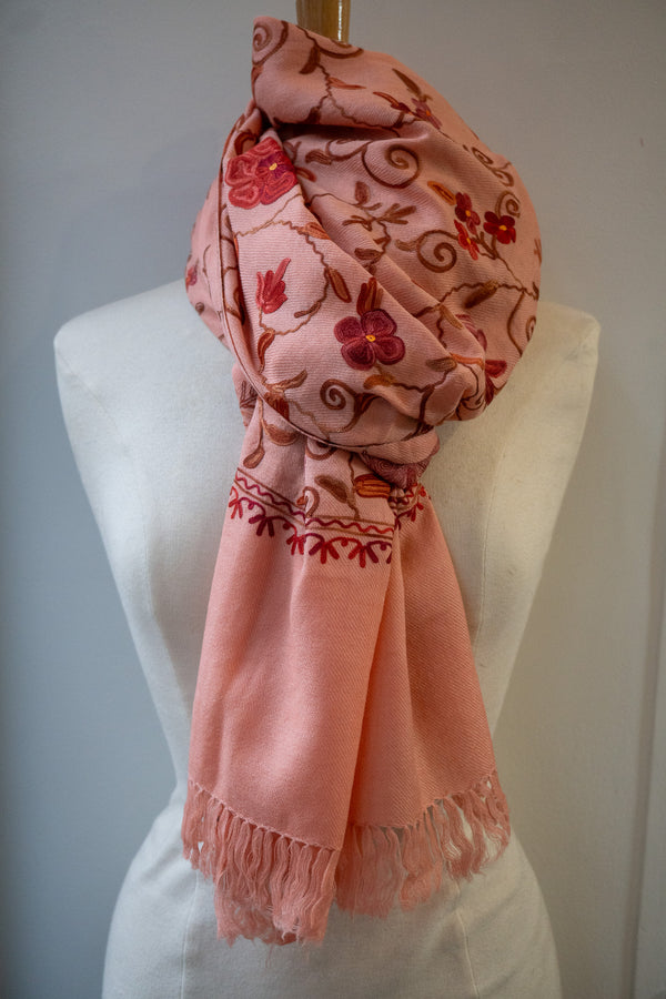 Embroidered Wool Shawl “Ari work” 