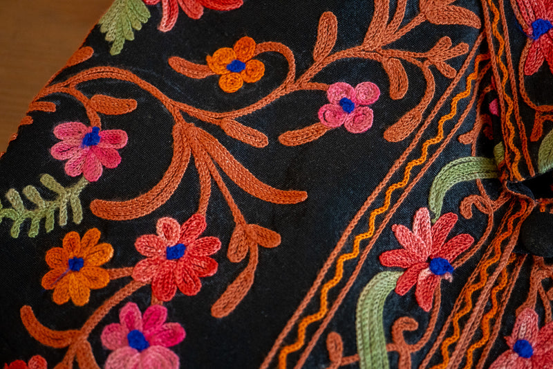 Embroidered silk jacket