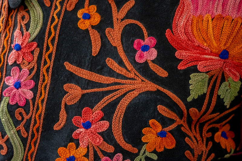 Embroidered silk jacket