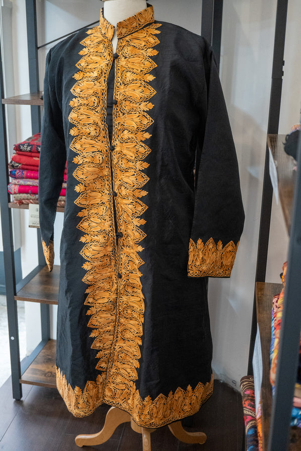 Embroidered silk jacket