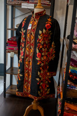 Veste en soie brodée