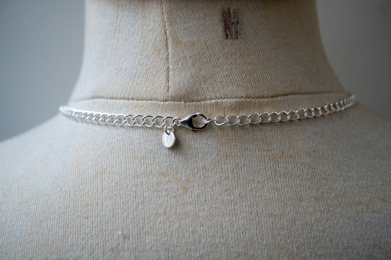 Collier en saphirs naturels facettés sur argent 925