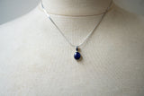 Pendentif en saphir naturel et argent 925 (Petit)