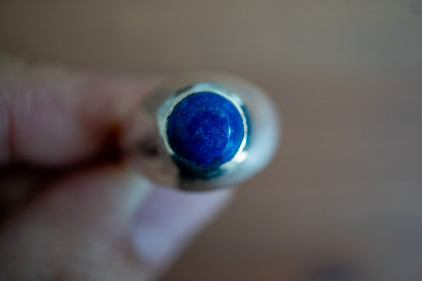 Chevalière en argent 925 avec lapis-lazuli