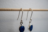 Earrings made of natural sapphires and 925 sterling silver (Small)
