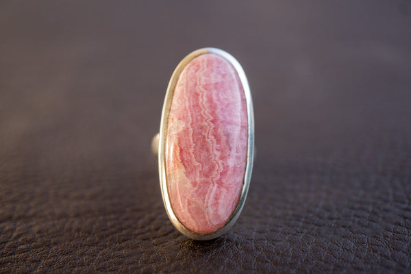 Bague en Argent 925 avec Rhodochrosite