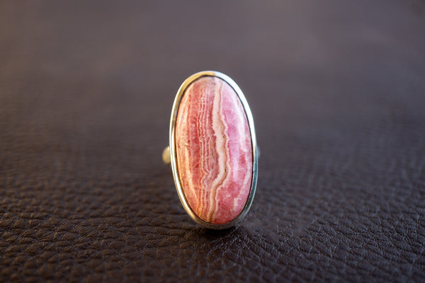 Bague en Argent 925 avec Rhodochrosite