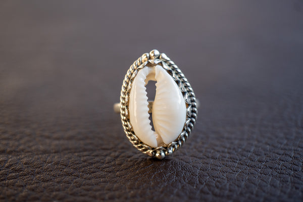 Bague en Argent 925 avec Coquillage