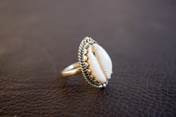 Bague en Argent 925 avec Coquillage