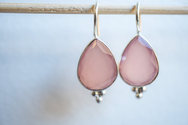 Boucles d'oreilles en agate et argent 925