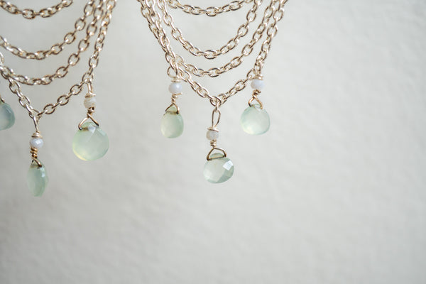 Boucles d'oreilles en agate et argent 925