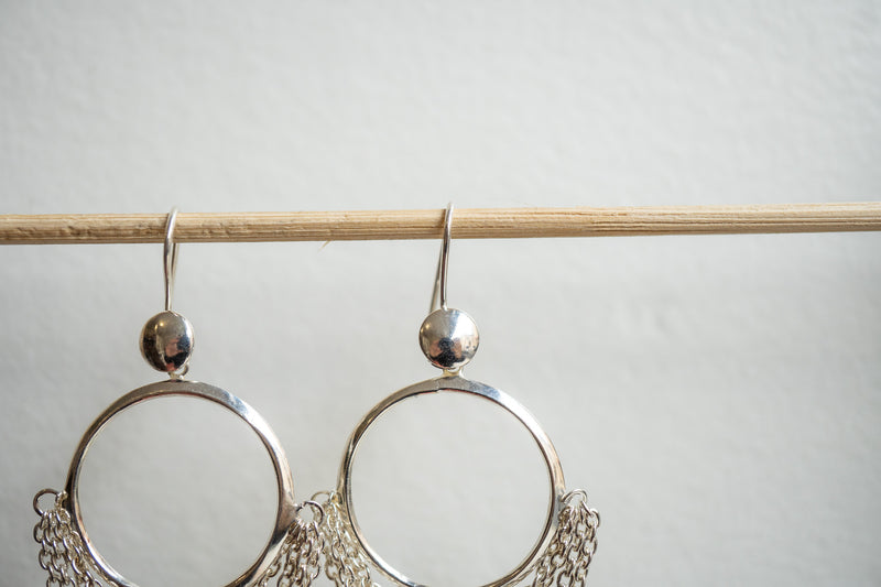 Boucles d'oreilles en agate et argent 925